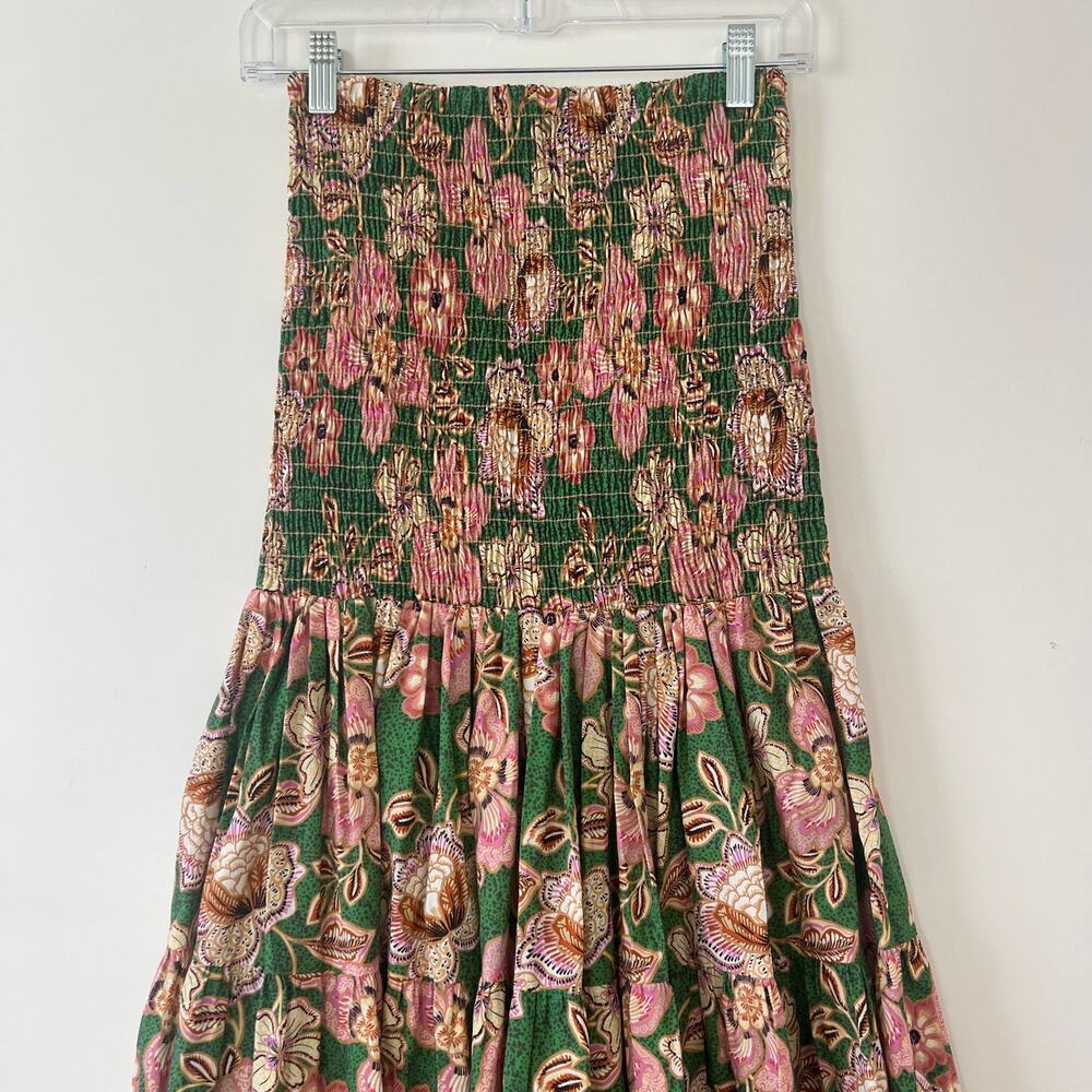Misa Los Angeles Lola Convertible Smocked Midi Dress Maxi Skirt Womens Small - Picture 6 of 15